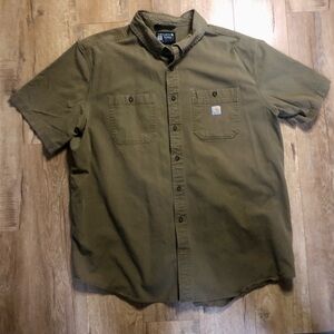 Carhartt Men's Brown Casual Button Down Shirt